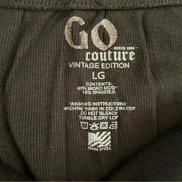 GO COUTURE BLACK WIDE LEG Y2K VINTAGE EDITION WOMENS SZ L Y2K - Picture 10 of 11